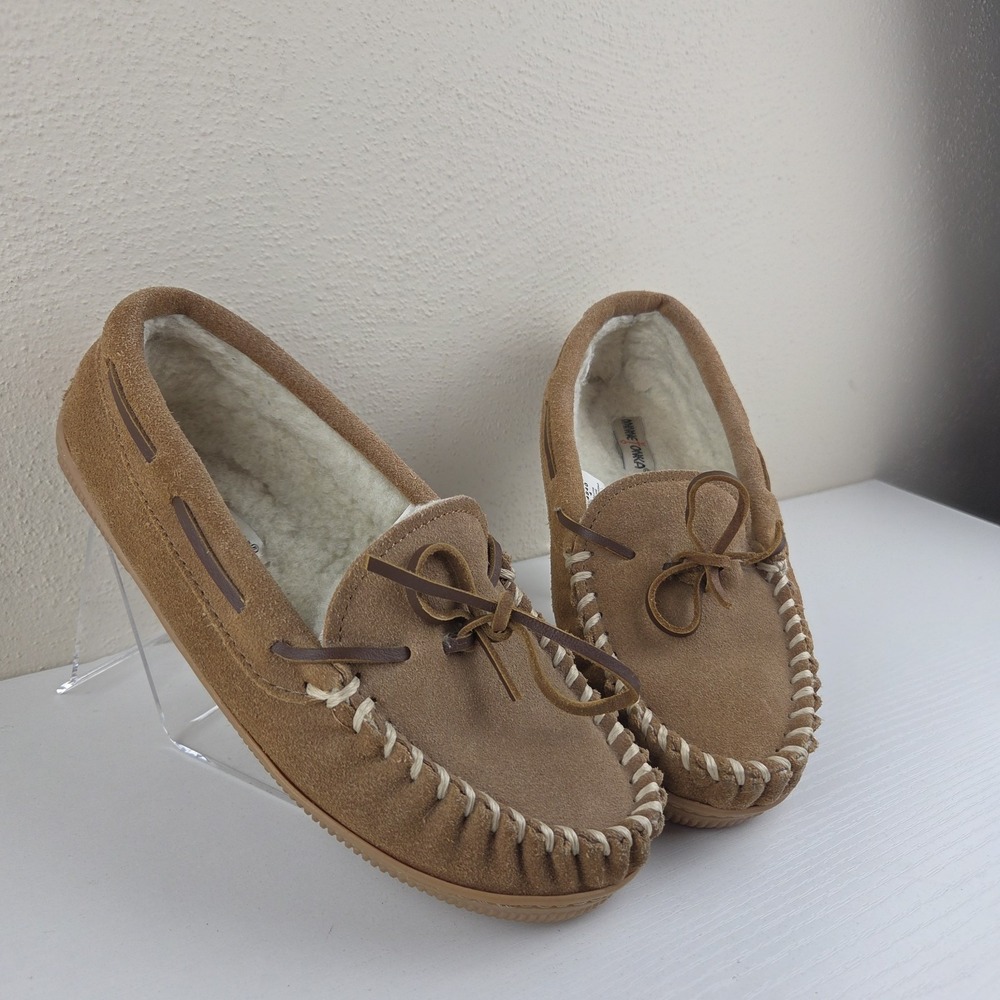 Minnetonka Brown Leather Moccasins 4840 Women's Size 4 - Picture 2 of 13
